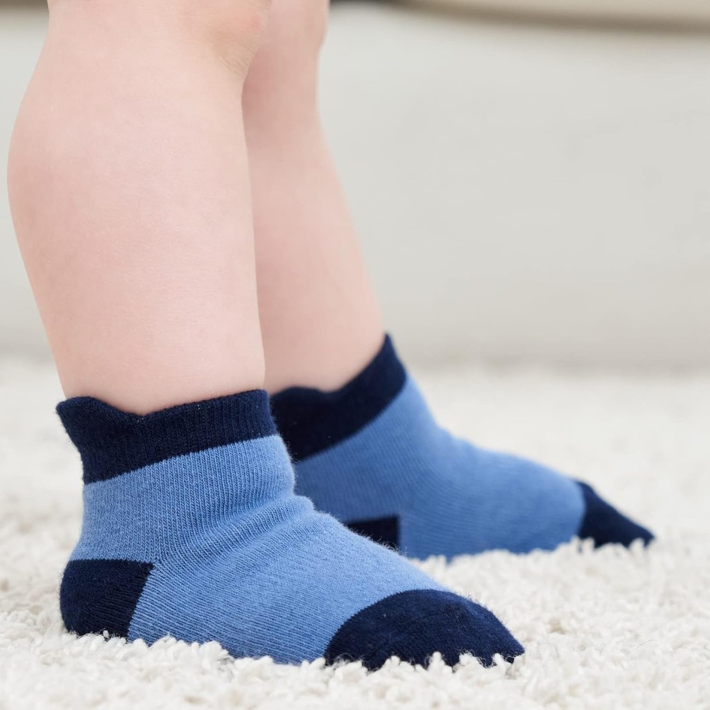Pack Of 9 Baby Grip Socks With Non Skid Soles for Infants Toddlers And Kids