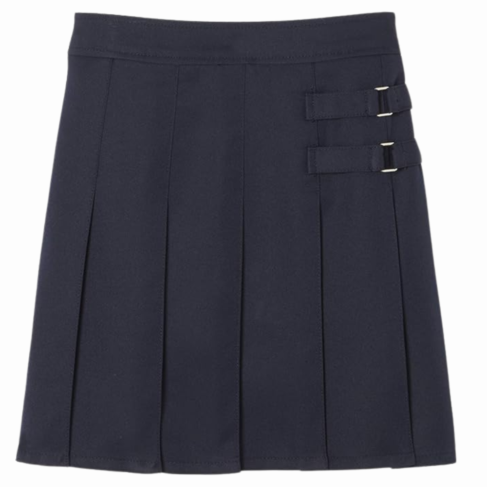 Girls Adjustable Waist Pleated Scooter Skirt with Built-in Shorts