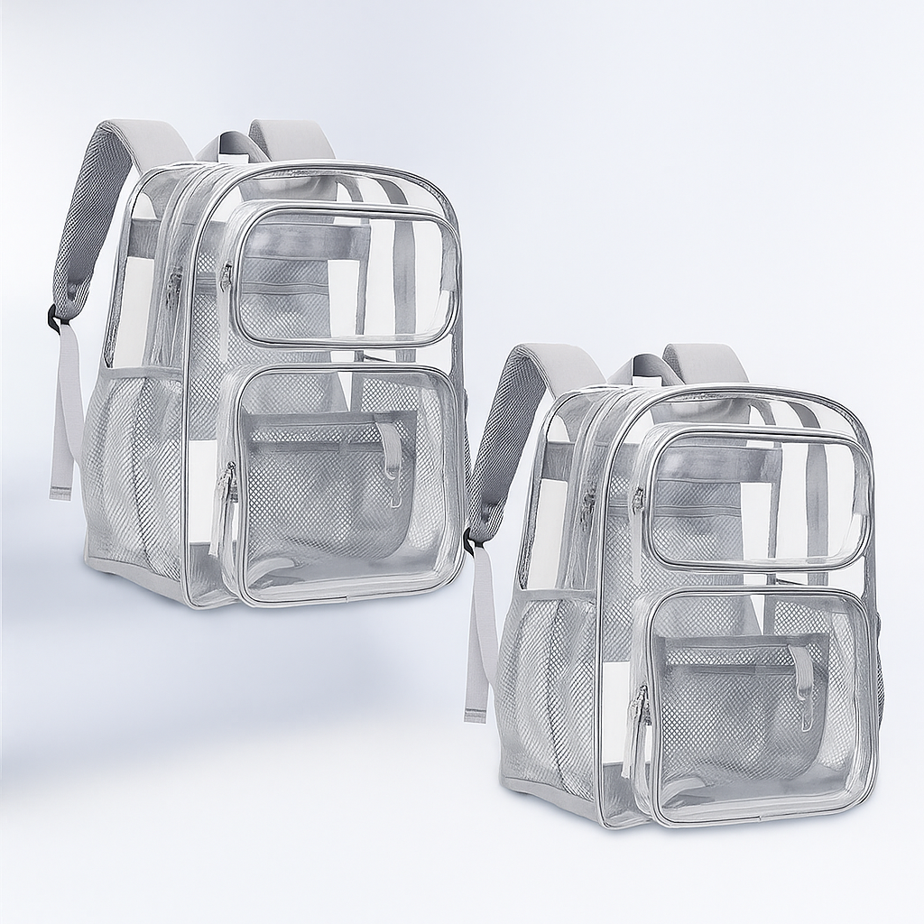 17 inch Large Heavy Duty Clear Bookbag