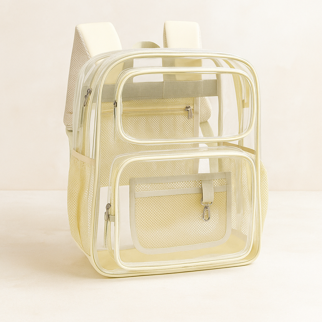 17 Inch Large Heavy Duty Clear Bookbag Backpack For School