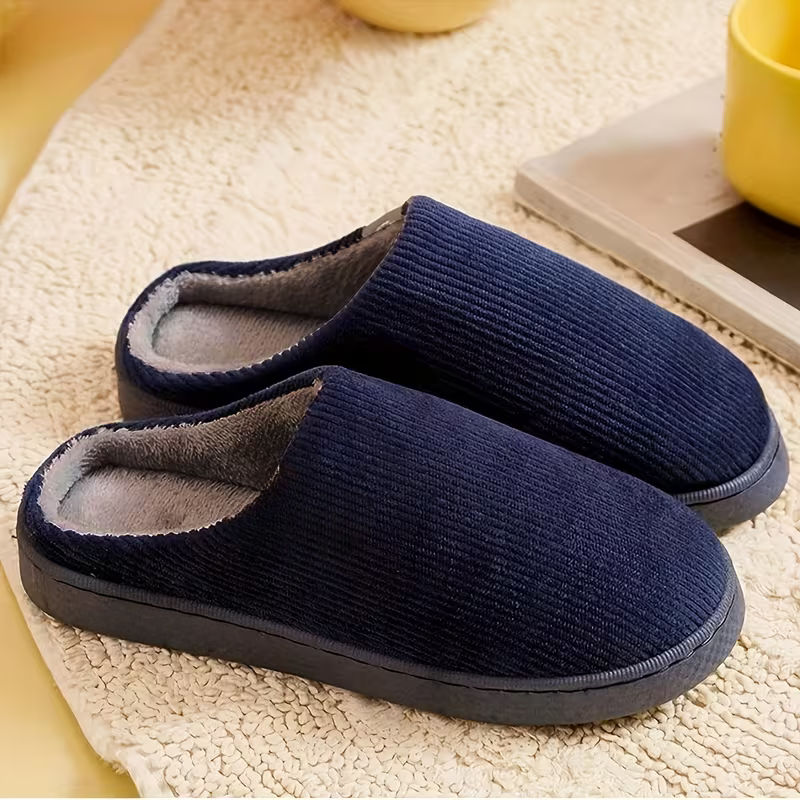 Striped Slip On Slippers For Kids With Soft Fabric