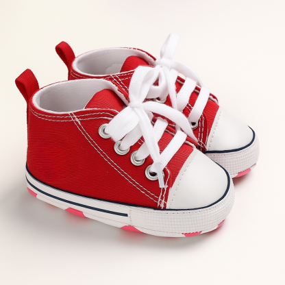 Unisex Baby Girls Boys Canvas High Top Shoes