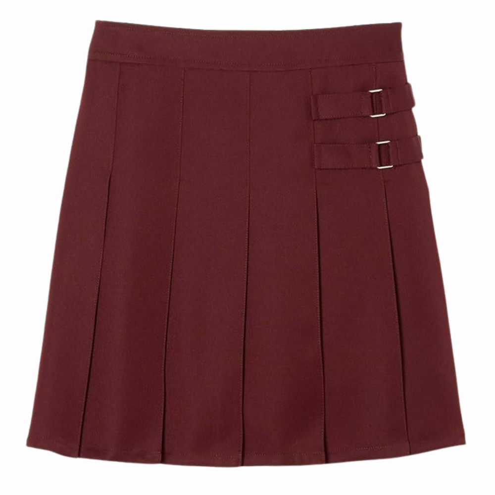 Girls Adjustable Waist Pleated Scooter Skirt with Built-in Shorts