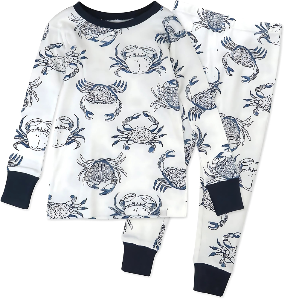 2 Piece Organic Cotton Pajamas for Baby Toddler And Kids Boys