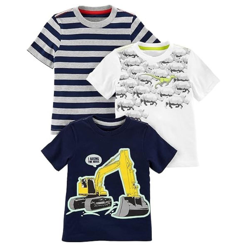 Baby Boy Pack of 3 Short Sleeve Tee Shirts