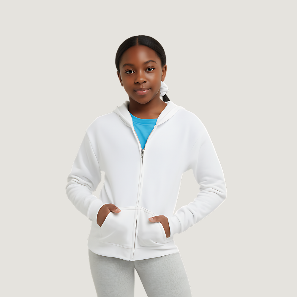 Girls Soft Ecosmart Full Zip Hoodie