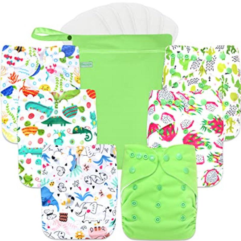 Printed Reusable Cloth Diapers-Cozy Stroller