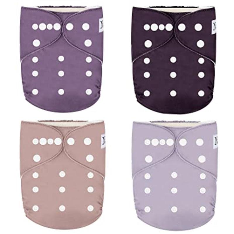 Winter Cloth Pocket Diapers 4 Pack With 4 Bamboo Inserts-Cozy Stroller