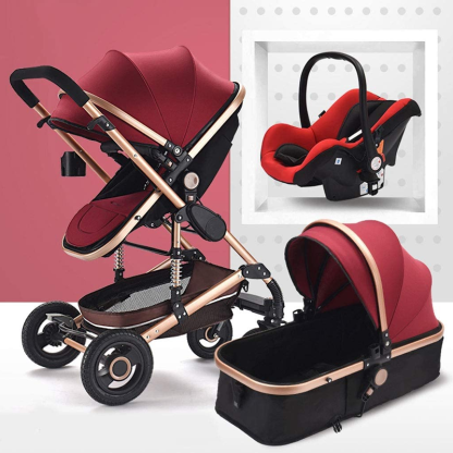3-in-1 Comfy Baby Stroller & Travel System-Cozy Stroller