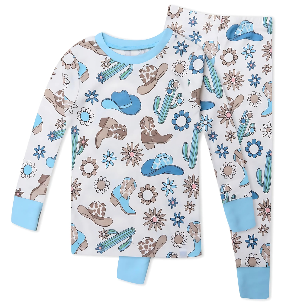 2 Piece Organic Cotton Pajamas for Baby Toddler And Kids Boys