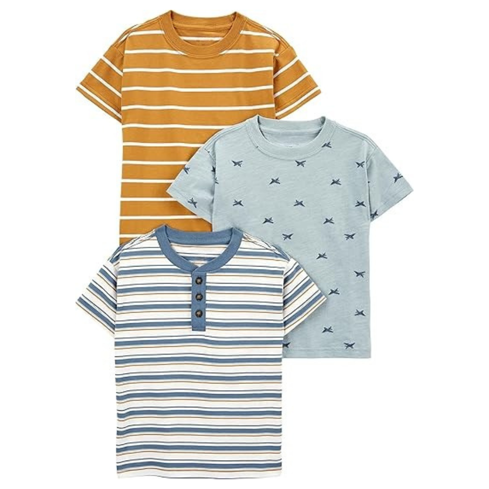 Baby Boy Pack of 3 Short Sleeve Tee Shirts