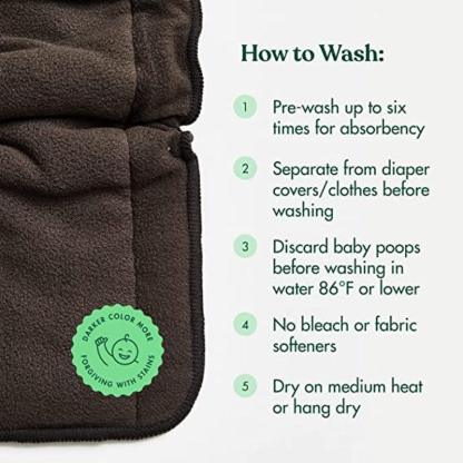 Charcoal Bamboo Diaper Inserts-Cozy Stroller