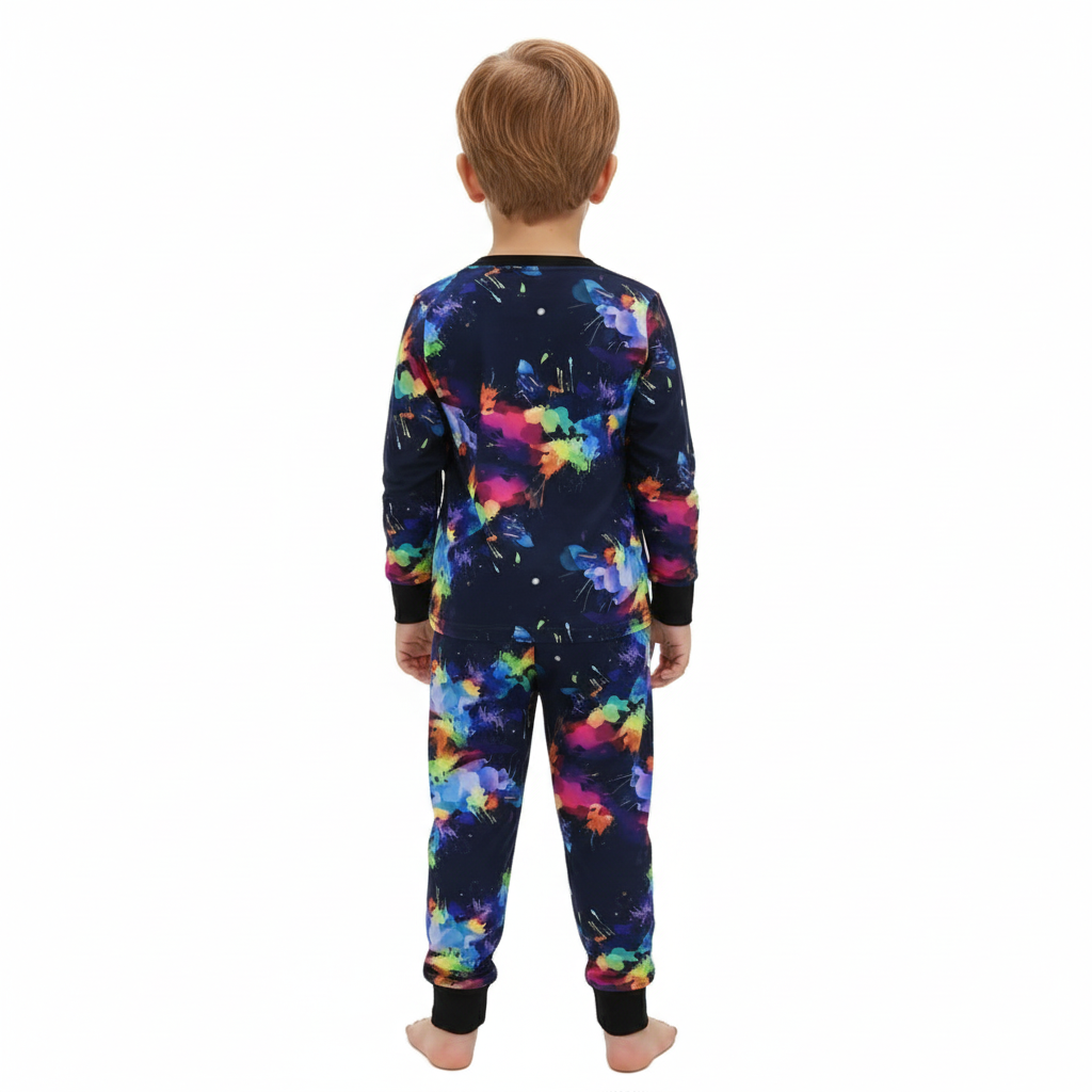 Color Splash Alien Print Pajama Set