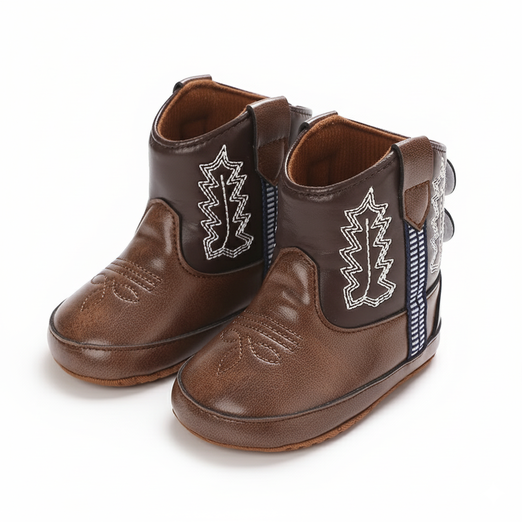 Mid Top Boots For Baby With Hook And Loop Closure