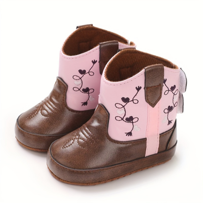 Mid Top Boots For Baby With Hook And Loop Closure