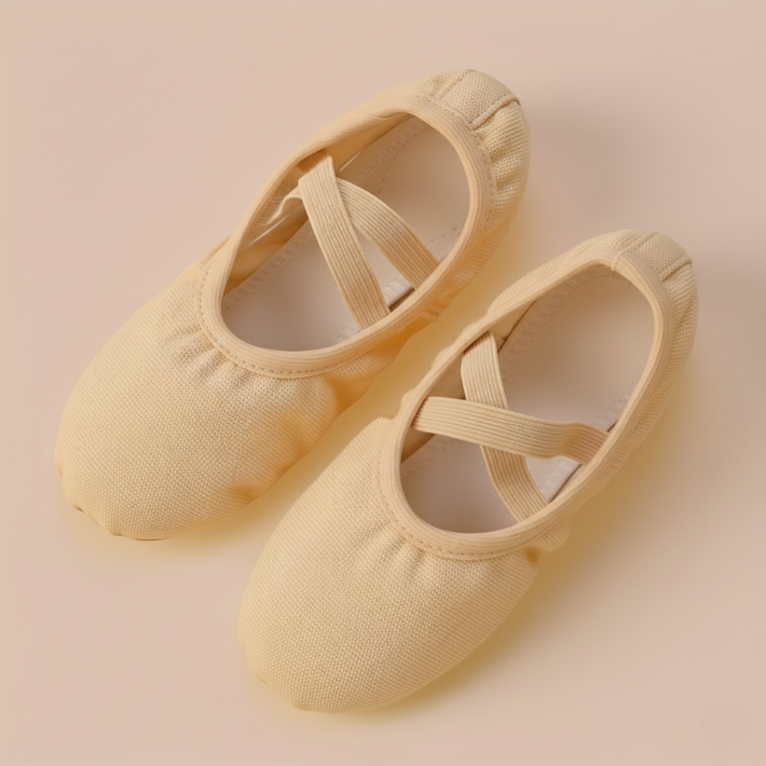 Christmas Canvas Ballet Dance Shoes For Girls With Band Closure