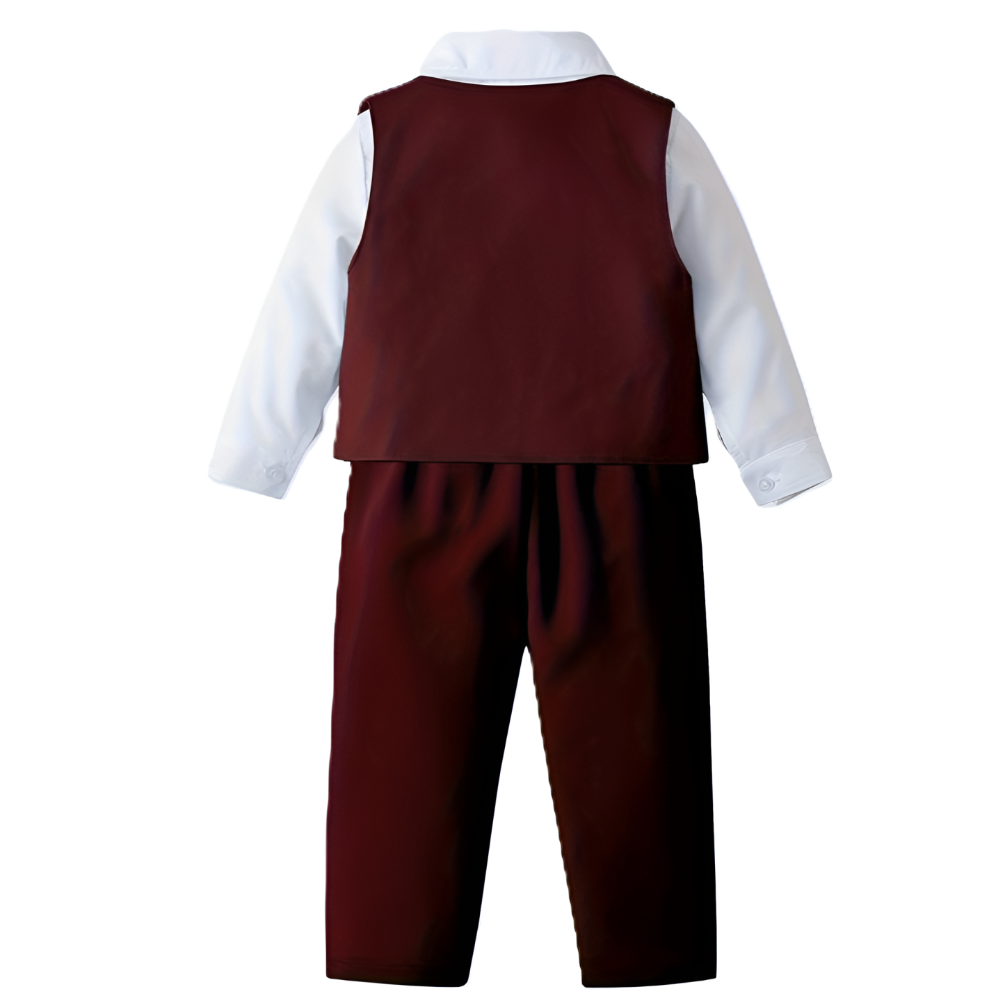 Long Sleeve Shirt With Vest And Trousers Set For Boys