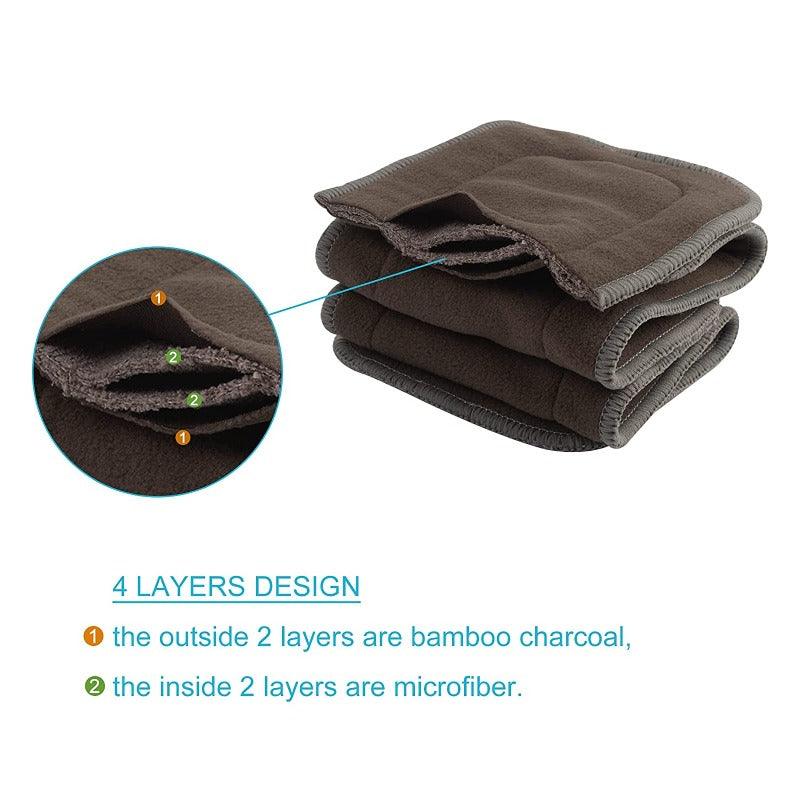 Charcoal Bamboo Diaper Inserts-Cozy Stroller