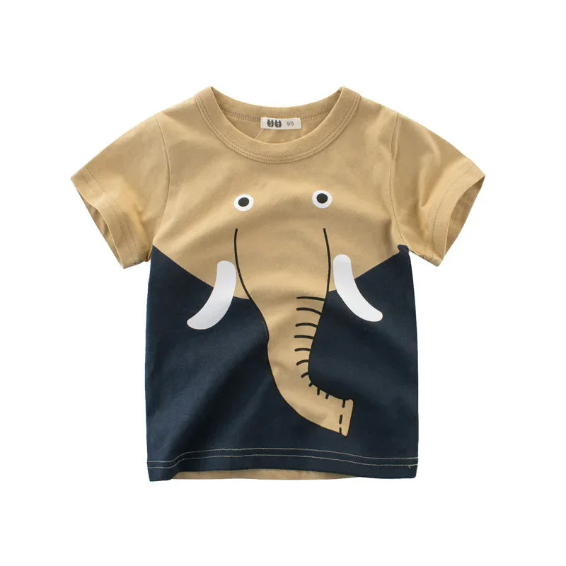 Animal Printed Tshirt For Kids-Cozy Stroller