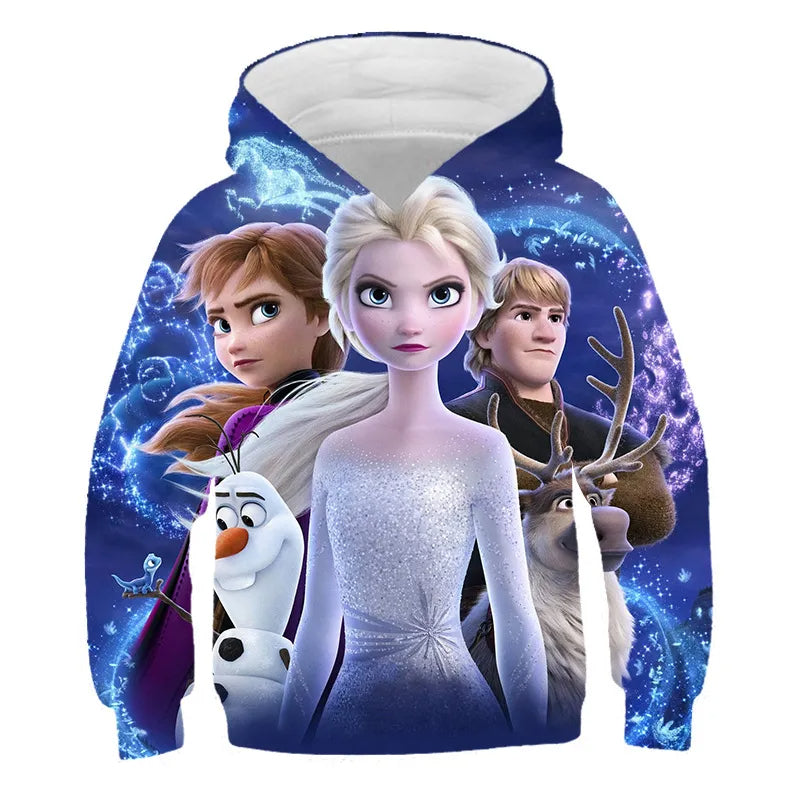 Autumn Frozen Anna And Elsa Casual Hoodie-Cozy Stroller