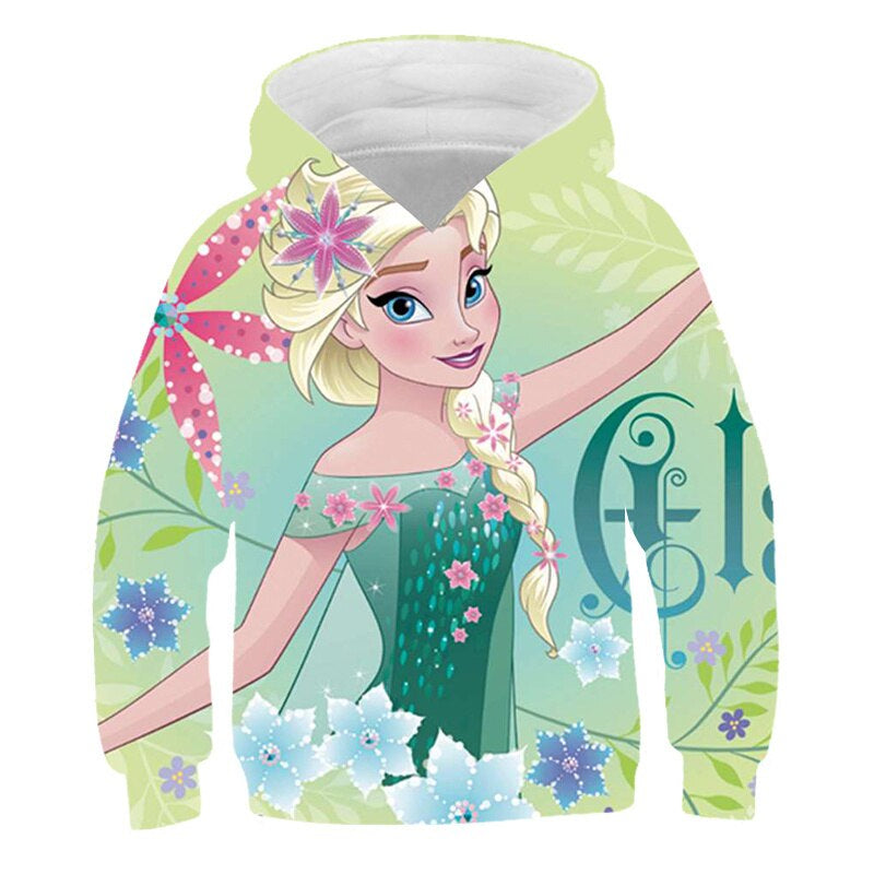 Autumn Frozen Anna And Elsa Casual Hoodie-Cozy Stroller