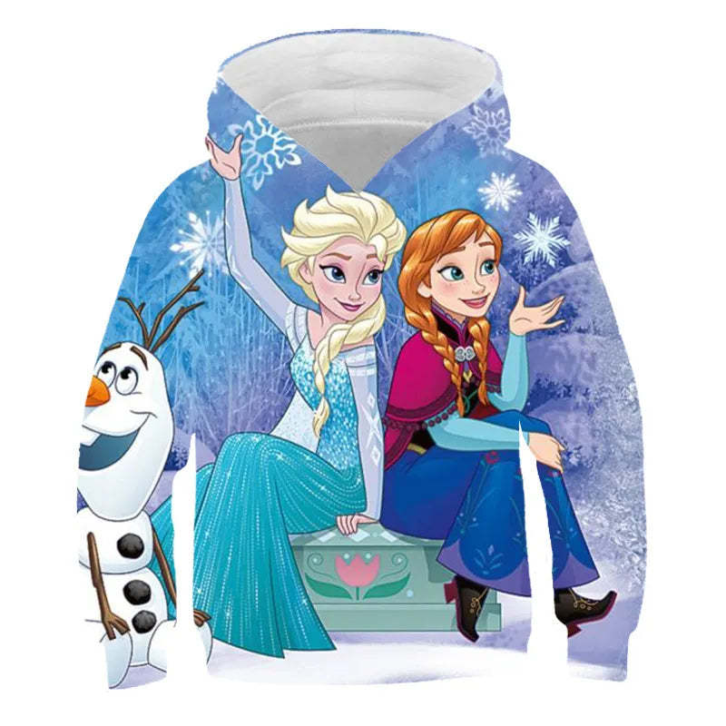 Autumn Frozen Anna And Elsa Casual Hoodie-Cozy Stroller