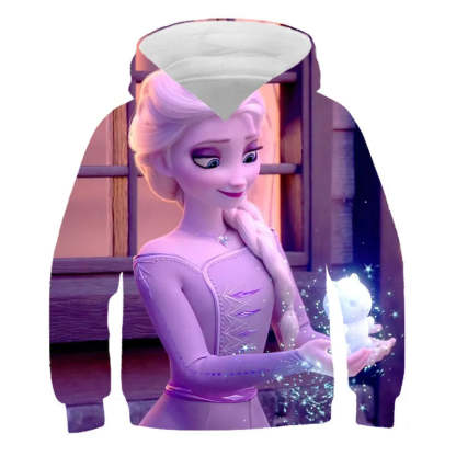 Autumn Frozen Anna And Elsa Casual Hoodie-Cozy Stroller