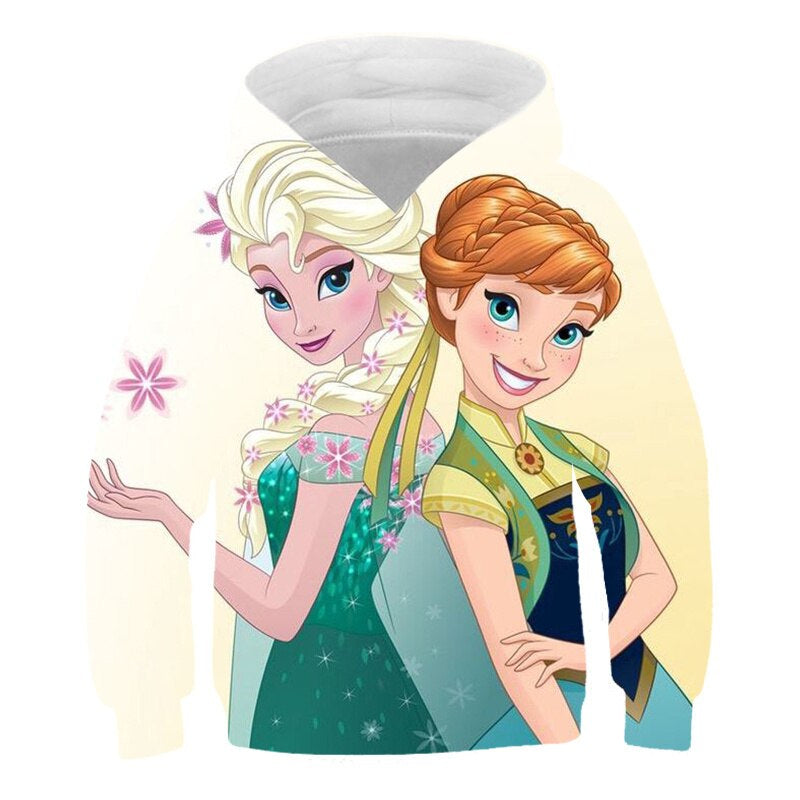 Autumn Frozen Anna And Elsa Casual Hoodie-Cozy Stroller