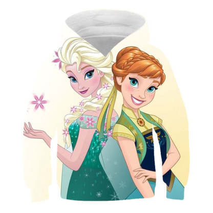 Autumn Frozen Anna And Elsa Casual Hoodie-Cozy Stroller