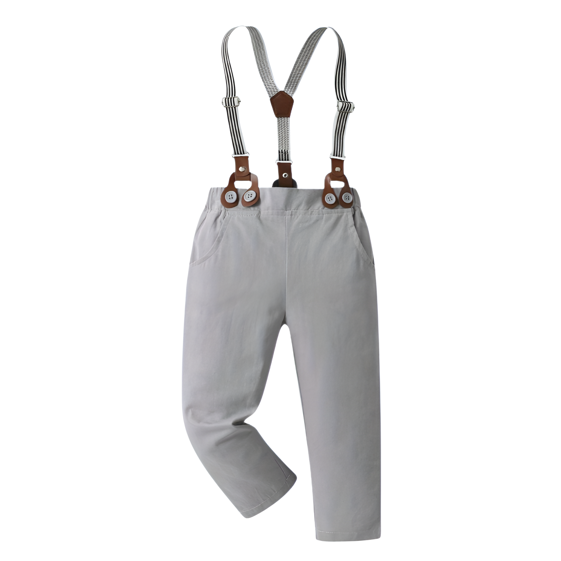 3 Piece Gentleman Suit With Shirt Vest Pants And Bow Tie Set For Boys