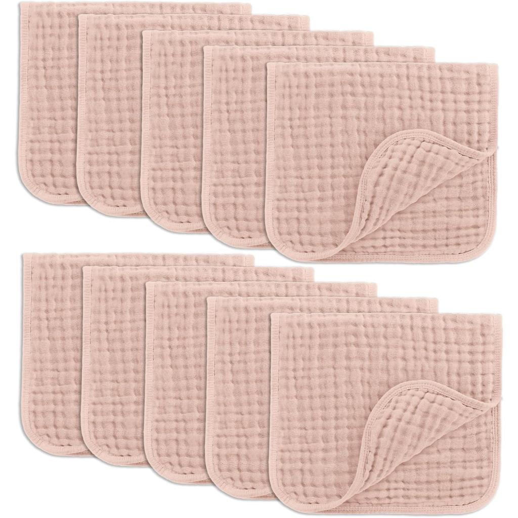 Baby Washcloths Square Towels With Soft Cotton Muslin Set-Cozy Stroller