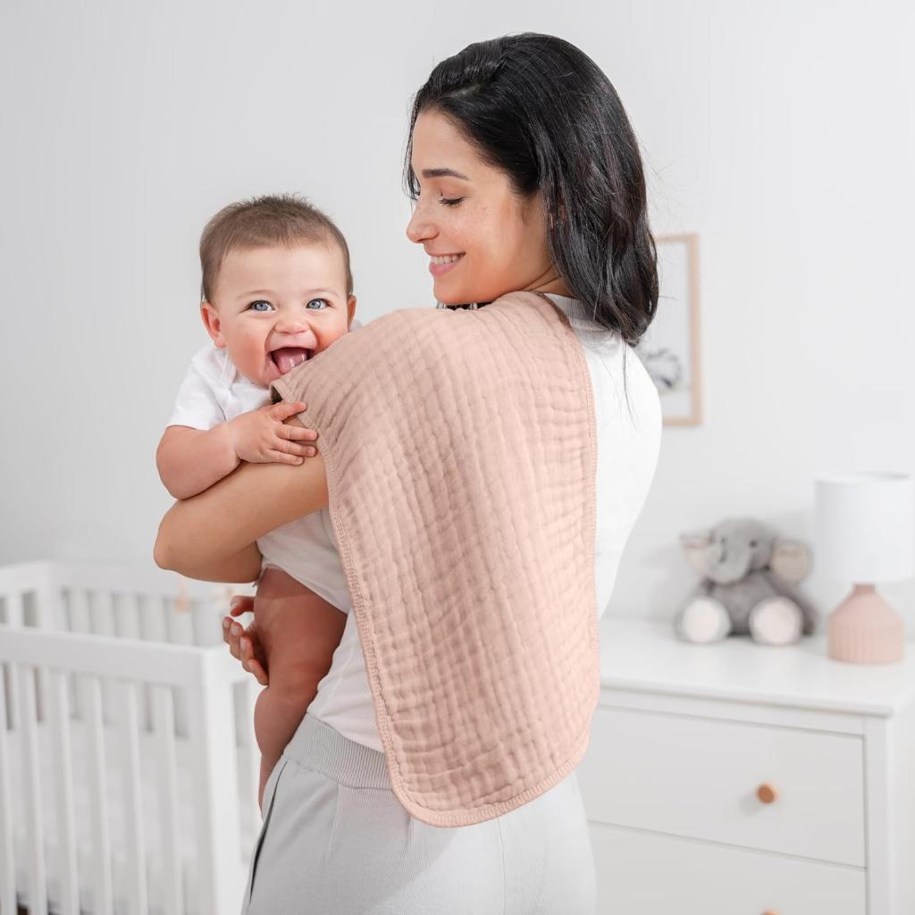 Baby Washcloths Square Towels With Soft Cotton Muslin Set-Cozy Stroller