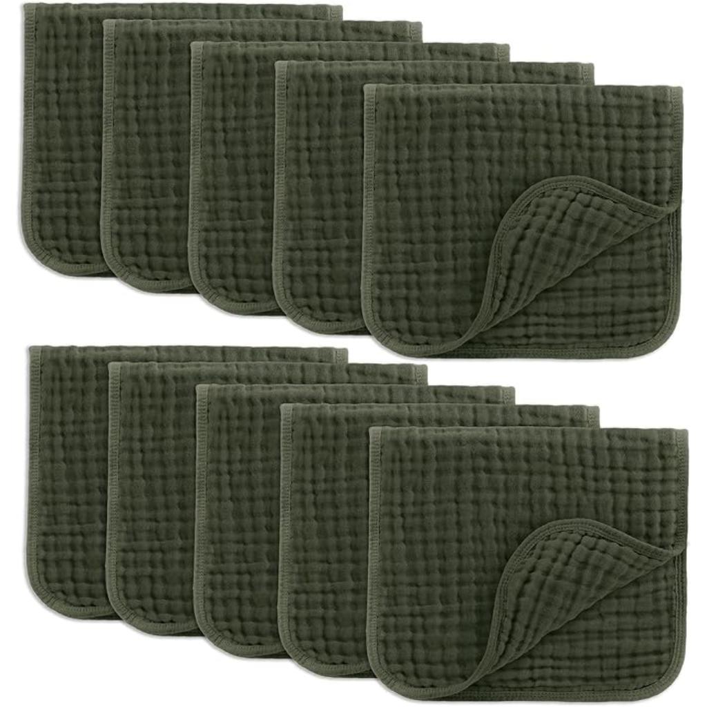 Baby Washcloths Square Towels With Soft Cotton Muslin Set-Cozy Stroller