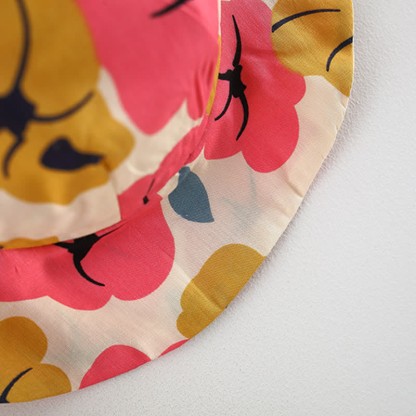 Baby Bowknot Florals Dress With Hat-Cozy Stroller