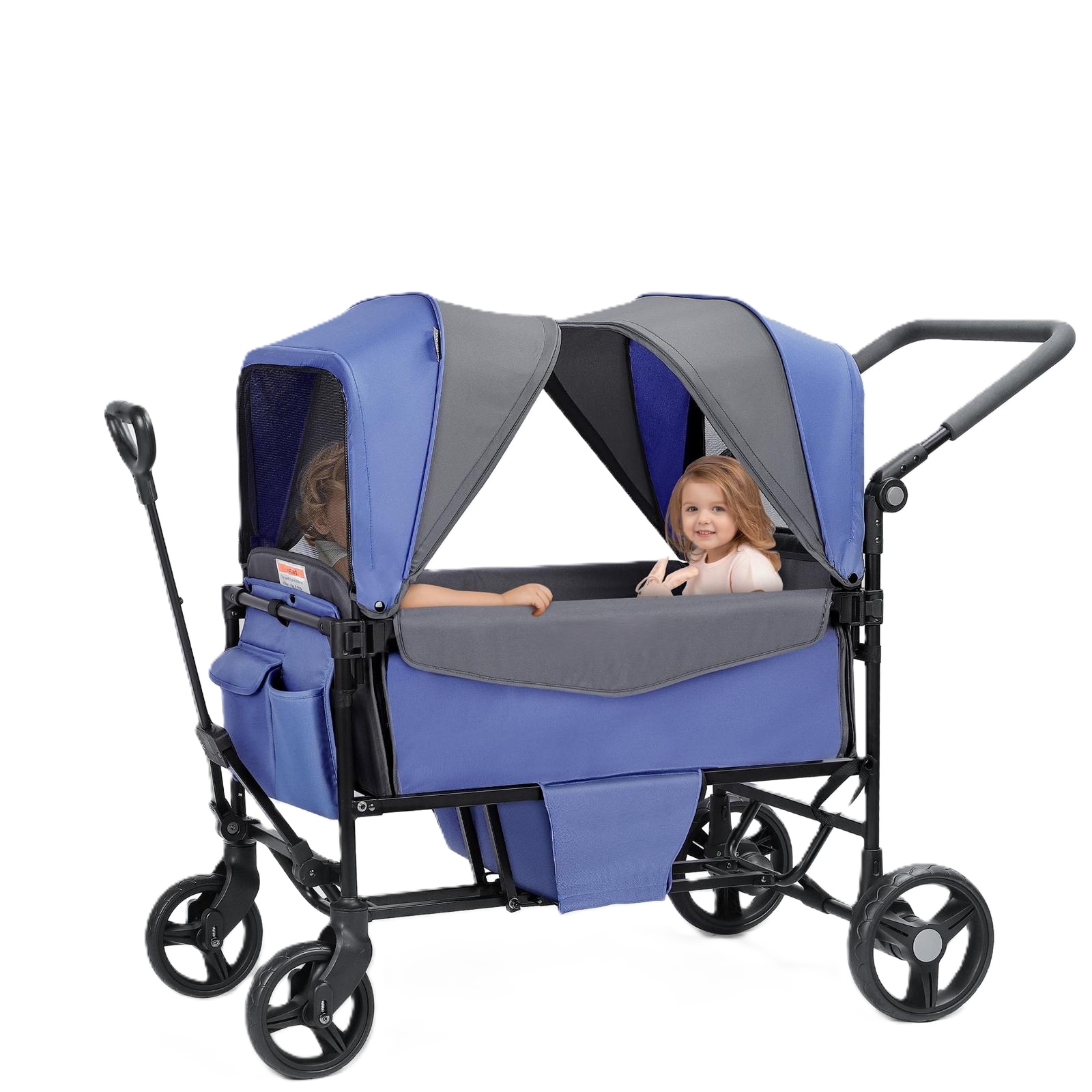 Baby Stroller Wagon All Terrain 2 Seaters Baby Wagon with Canopy