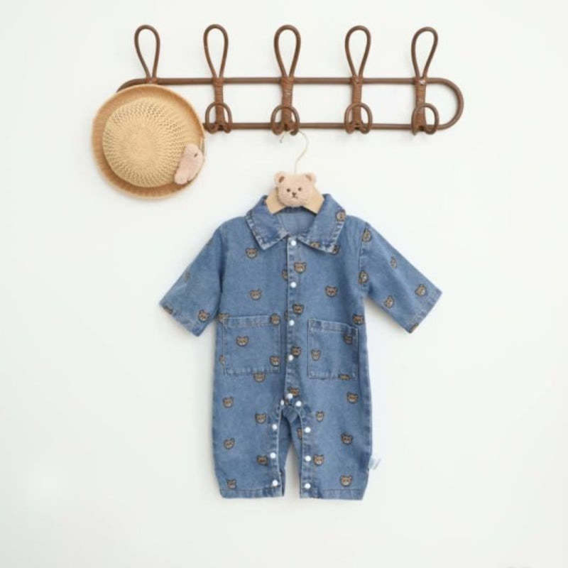 Baby Bear Polo Denim Romper-Cozy Stroller