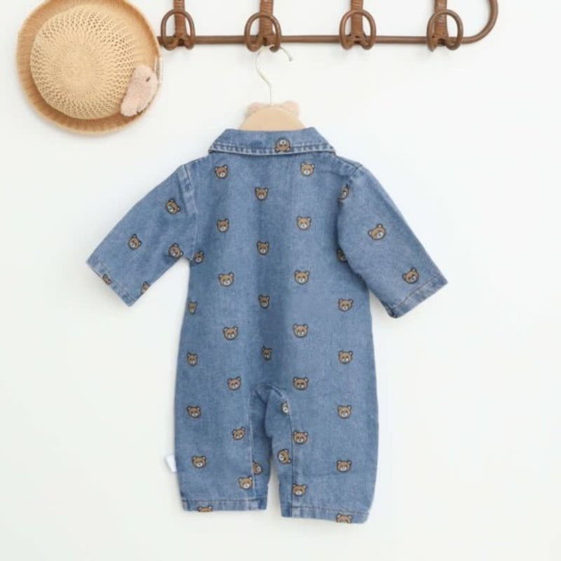 Baby Bear Polo Denim Romper-Cozy Stroller