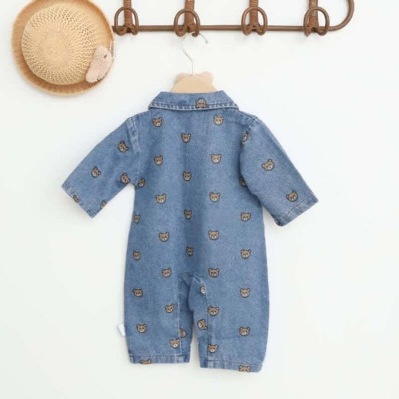 Baby Bear Polo Denim Romper-Cozy Stroller