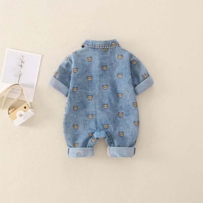 Baby Bear Polo Denim Romper-Cozy Stroller