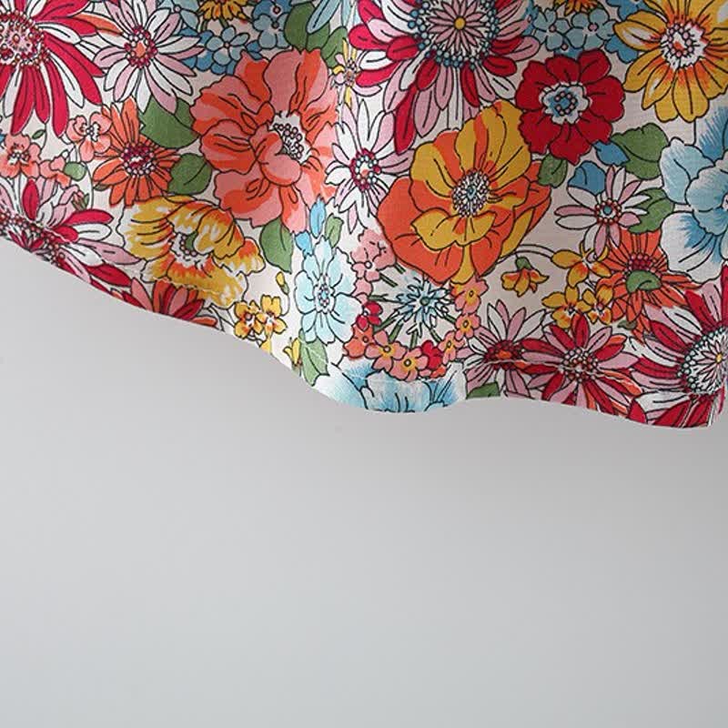 Baby Ruffled Florals Dress With Bag-Cozy Stroller