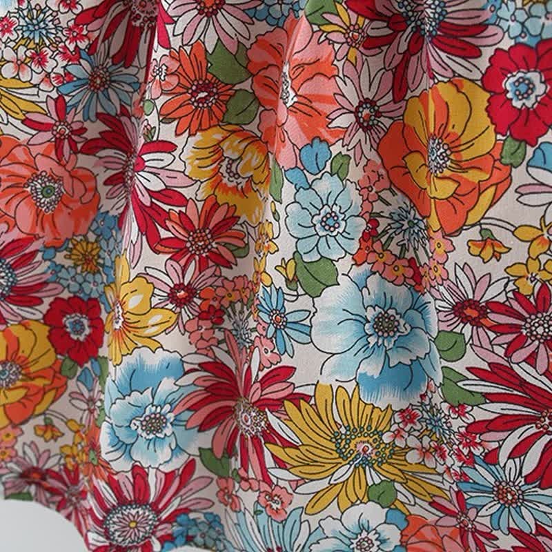 Baby Ruffled Florals Dress With Bag-Cozy Stroller