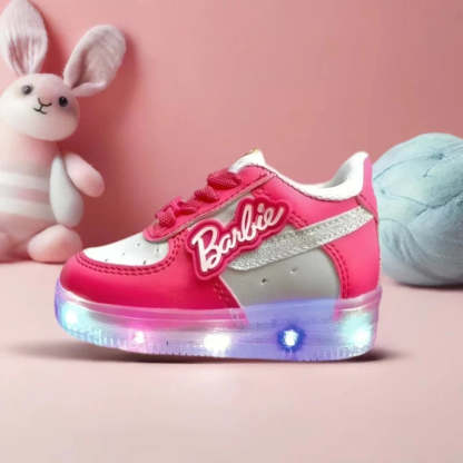 Barbie Patterned LED Light Up Sneakers-Cozy Stroller
