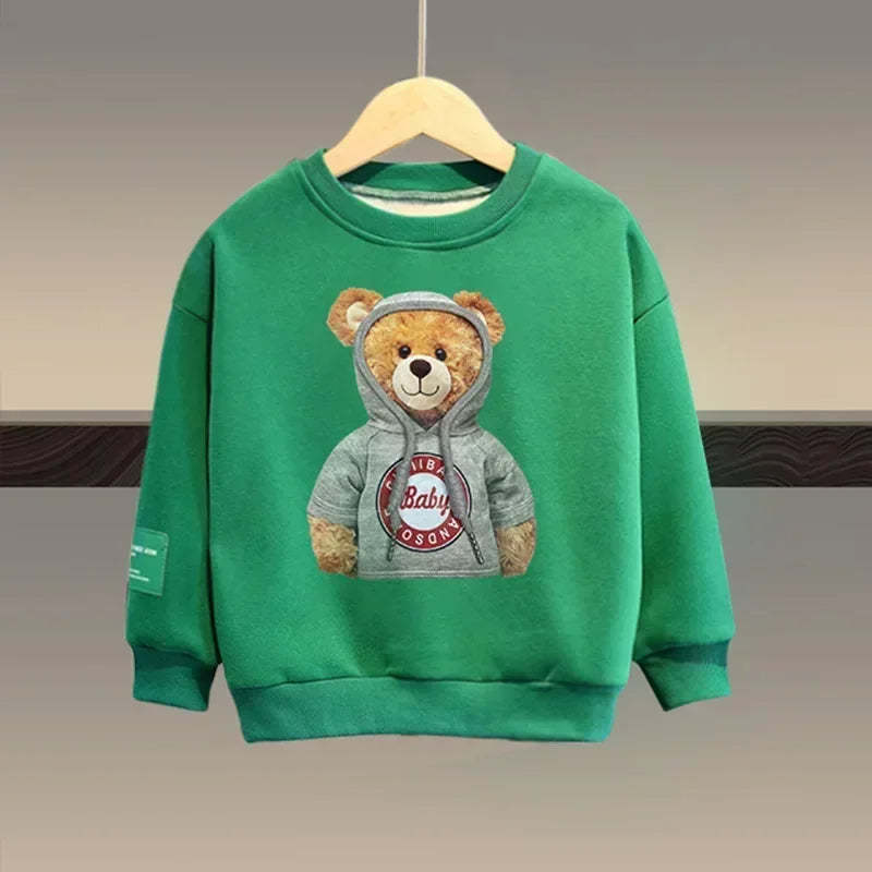 Bear Autumn Cartoon Sweatshirt-Cozy Stroller