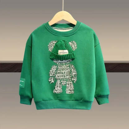 Bear Autumn Cartoon Sweatshirt-Cozy Stroller