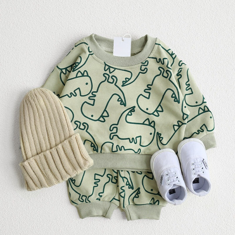 Cartoon Dinosaur Design Printed Set-Cozy Stroller