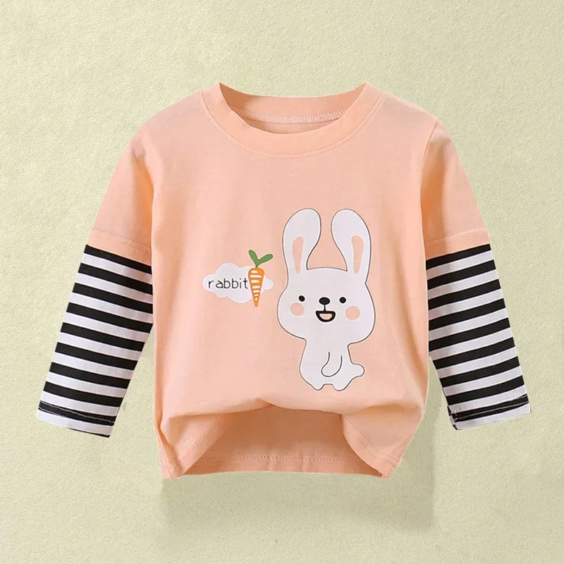 Cartoon Print Long Sleeve Sweatshirts-Cozy Stroller