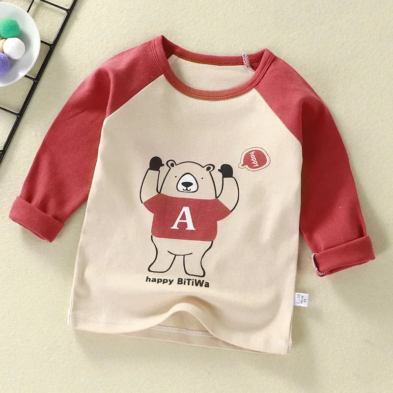 Cartoon Print Long Sleeve Sweatshirts-Cozy Stroller