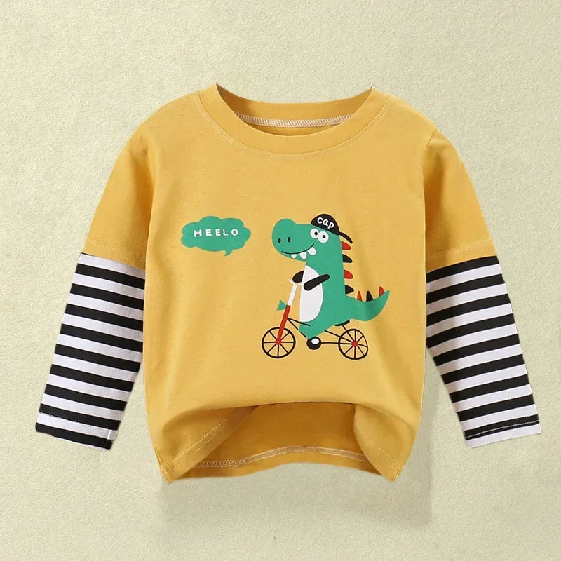 Cartoon Print Long Sleeve Sweatshirts-Cozy Stroller