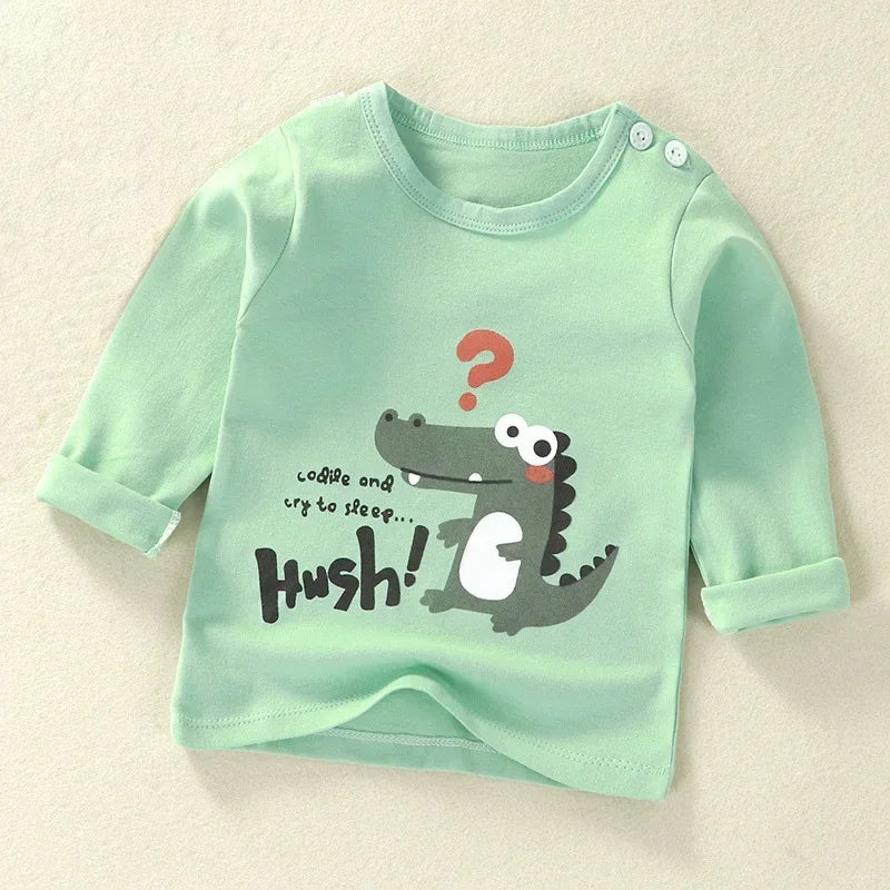 Cartoon Print Long Sleeve Sweatshirts-Cozy Stroller