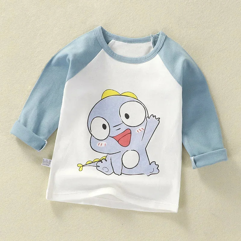 Cartoon Print Long Sleeve Sweatshirts-Cozy Stroller